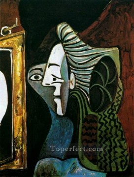 Mujer con espejo 1963 Pablo Picasso Pinturas al óleo